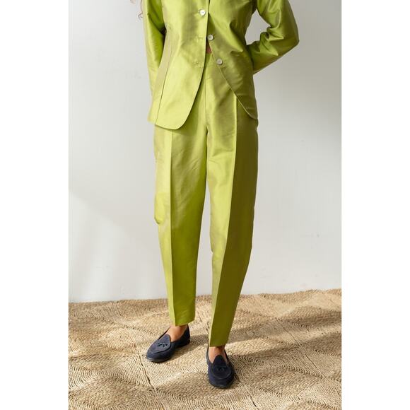 Donni The Taffeta Silk Cigarette Pant - XS Martini